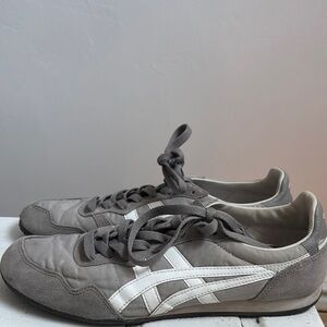 Onitsuka Tiger by Asics Gray and White Retro Sneakers